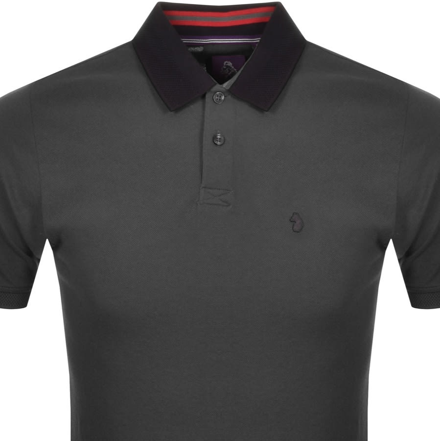 Alternative Image for ProductLuke 1977 Bonham Short Sleeve Polo T Shirt Grey2